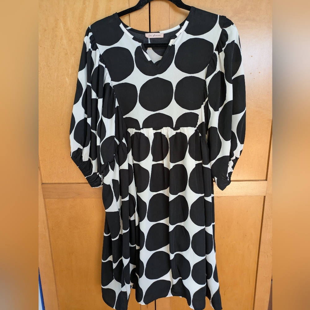 Ces Femme Polka Dot Flowy Dress - So pretty.